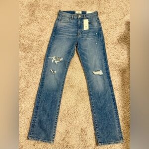 7 For All Mankind Women's Easy Slim Distressed Jeans